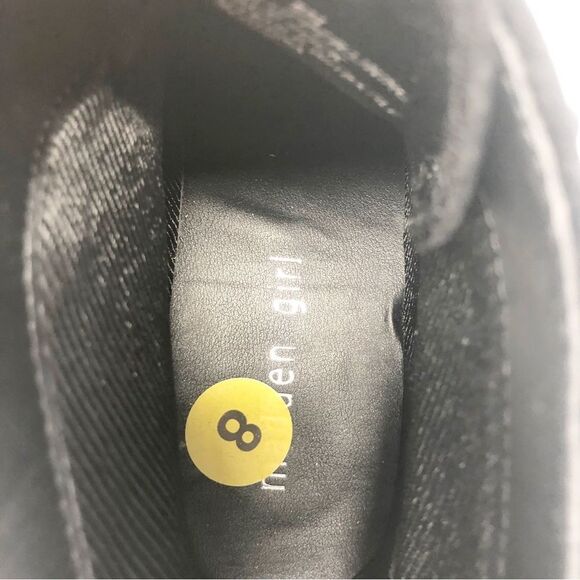 MADDEN GIRL | Black Deenna Velvet Lace Up Wedge Boots NEW Women’s Size 8 - Picture 11 of 11